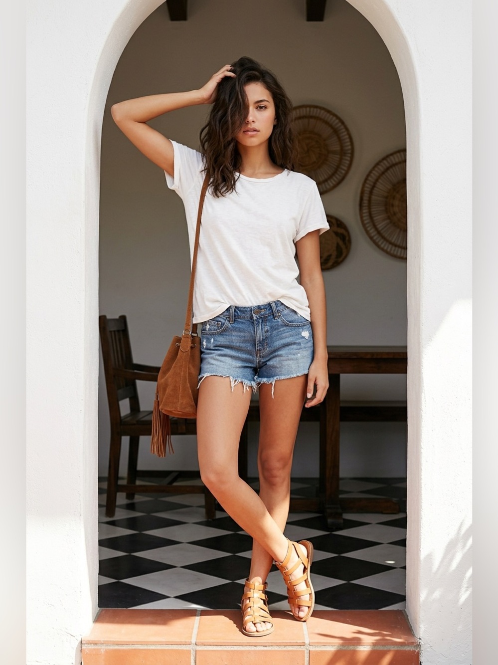 BDG Denim Ripped Shorts Mid Rise Vintage Fit